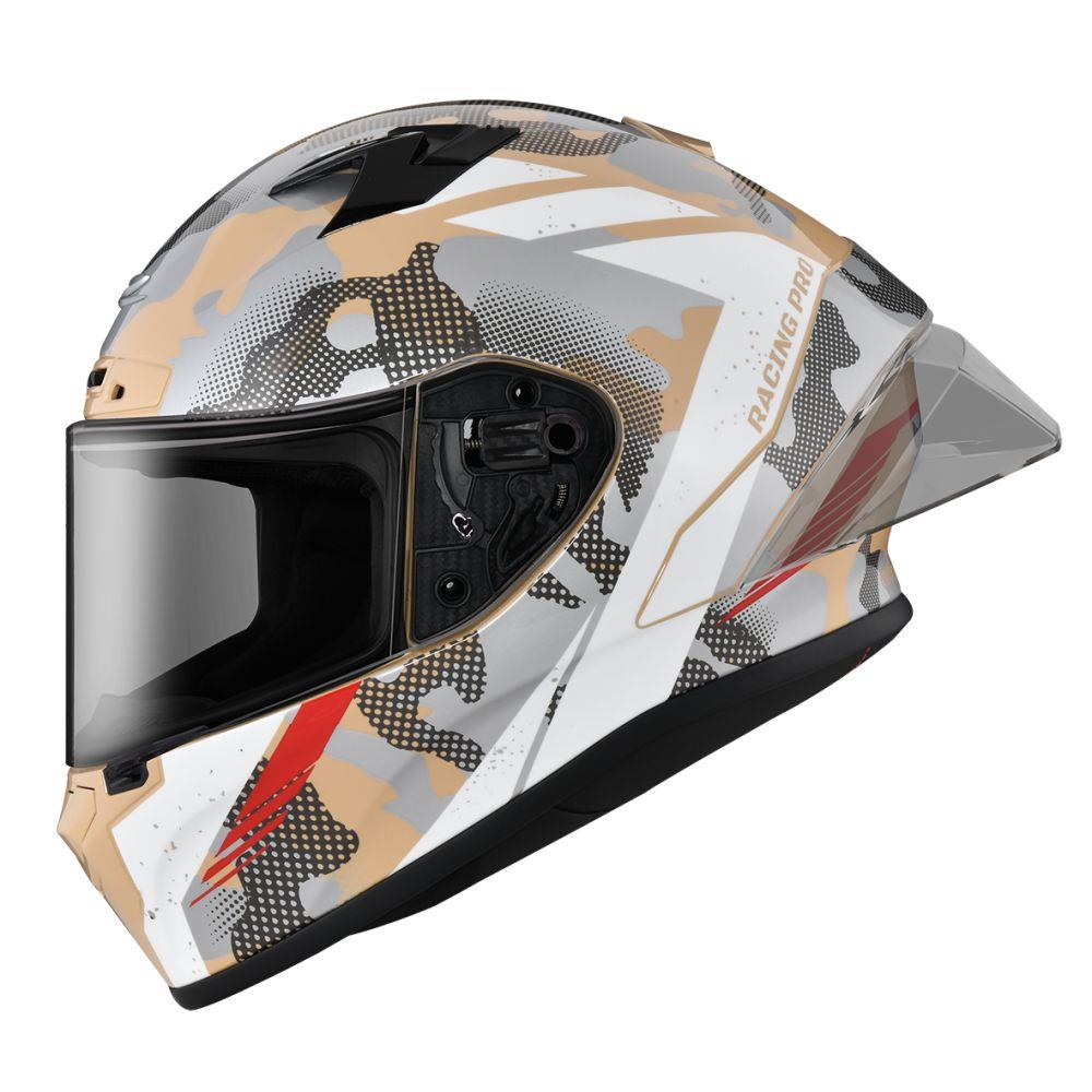 【全新體驗】ZEUS ZS826 BK8 卡其銀  全罩式安全帽