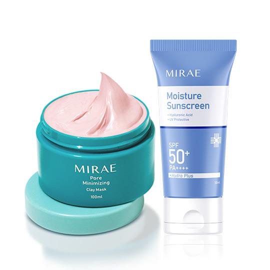【未來美】毛孔速淨泥膜+超保濕防曬水凝乳SPF50+PA++++