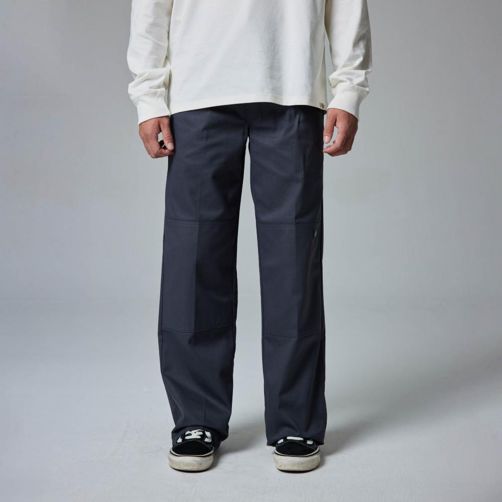 Dickies男款深灰色經典85283斜紋雙膝拼接寬鬆長褲|DK010610CF8