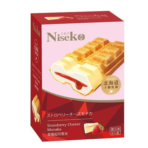 【Ｎｉｓｅｋｏ】草莓起司雪派３入／盒(１００ｇ＊３入／盒)