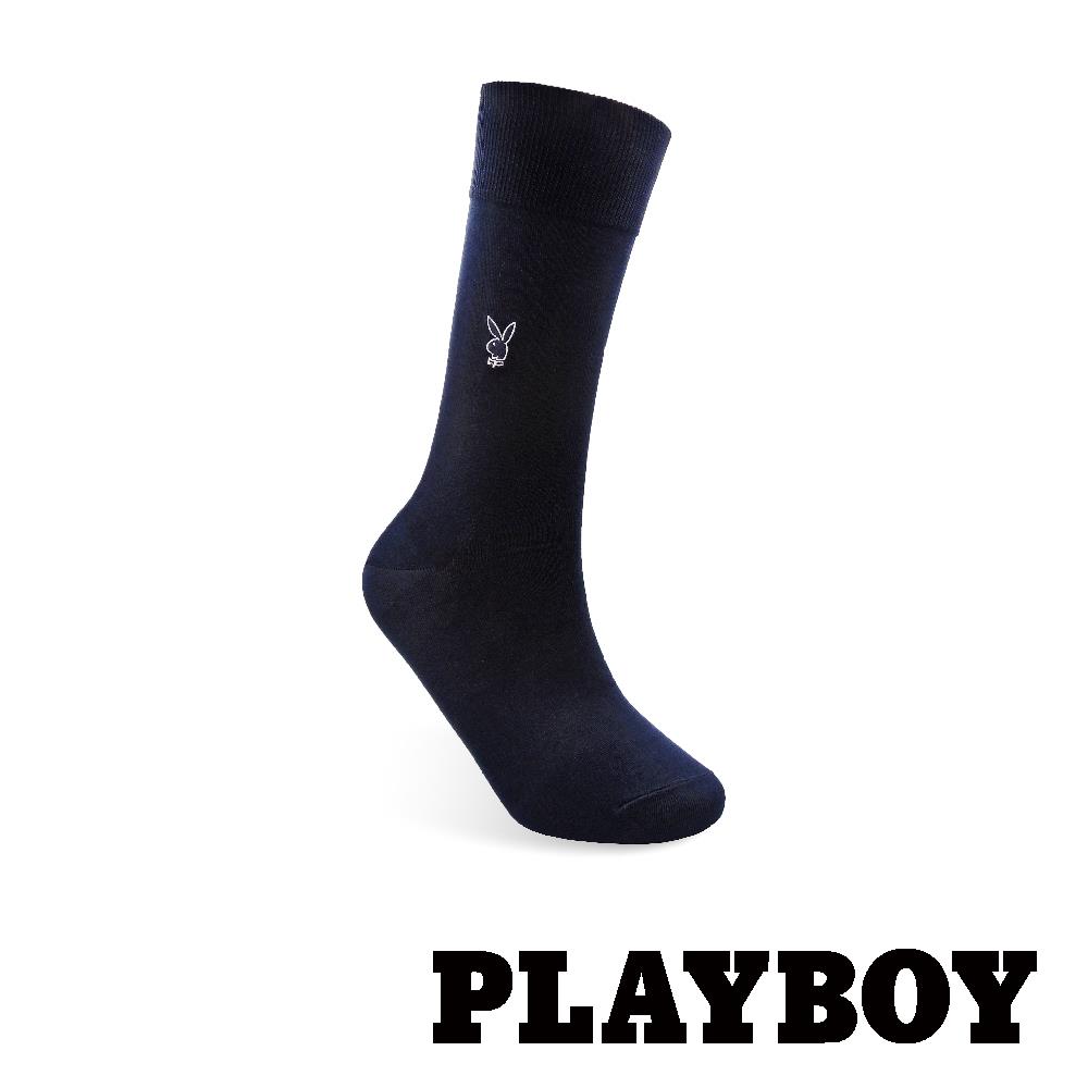 【紳士襪任選3雙469】PLAYBOY 經典絲光紳士襪-丈青(BA5520)