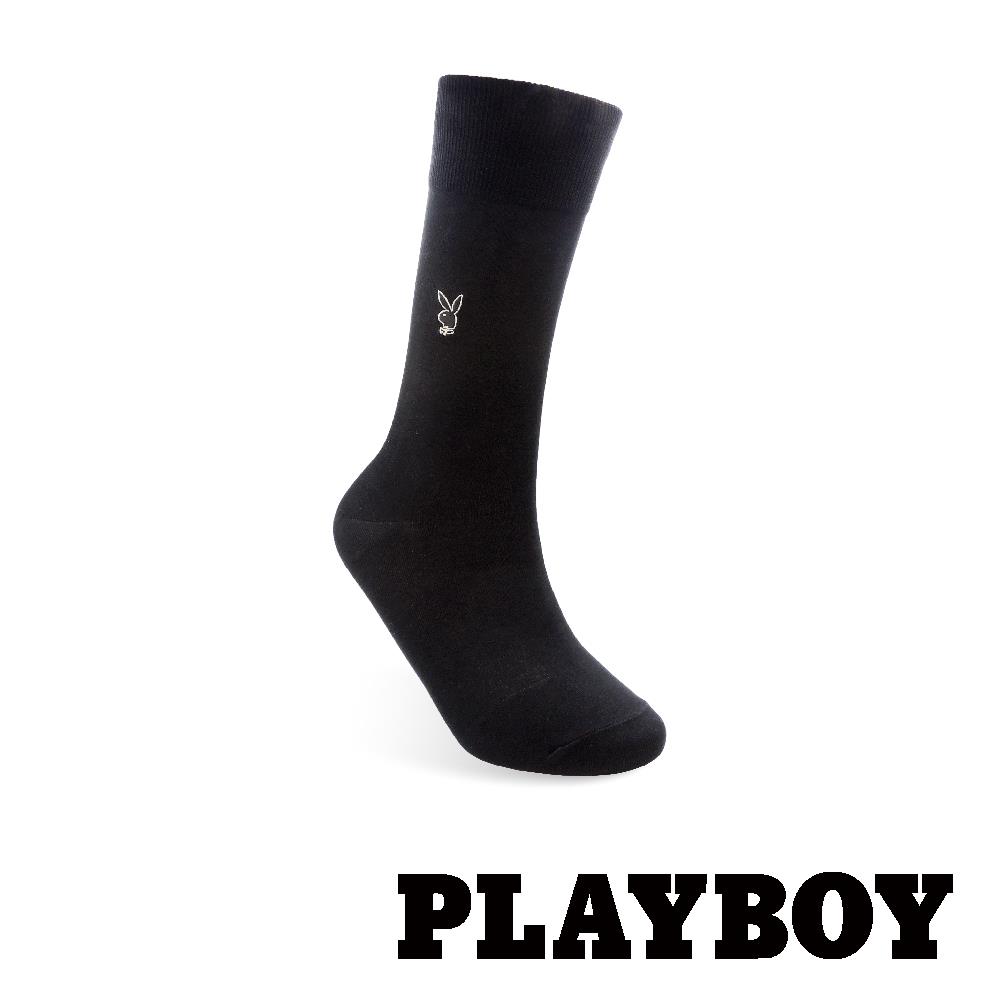 【紳士襪任選3雙469】PLAYBOY 經典絲光紳士襪- 黑(BA5520)