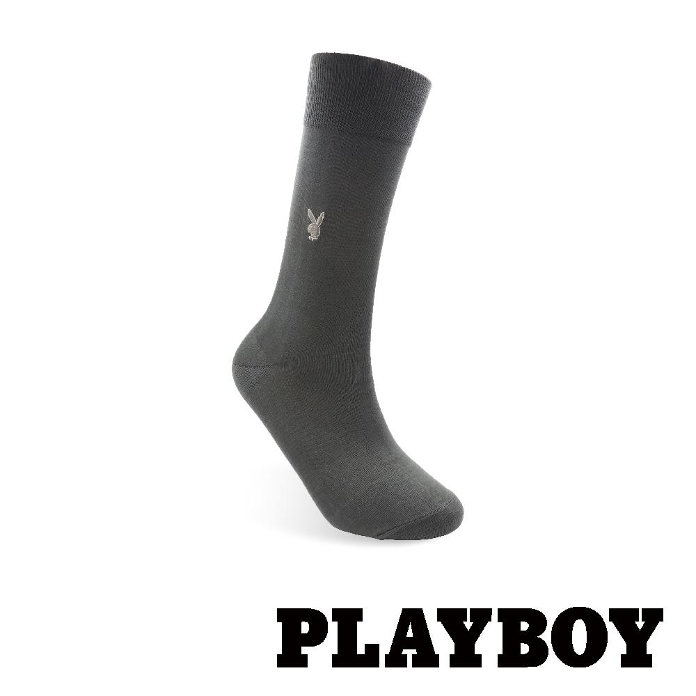 【紳士襪任選3雙469】PLAYBOY 經典絲光紳士襪- 灰(BA5520)