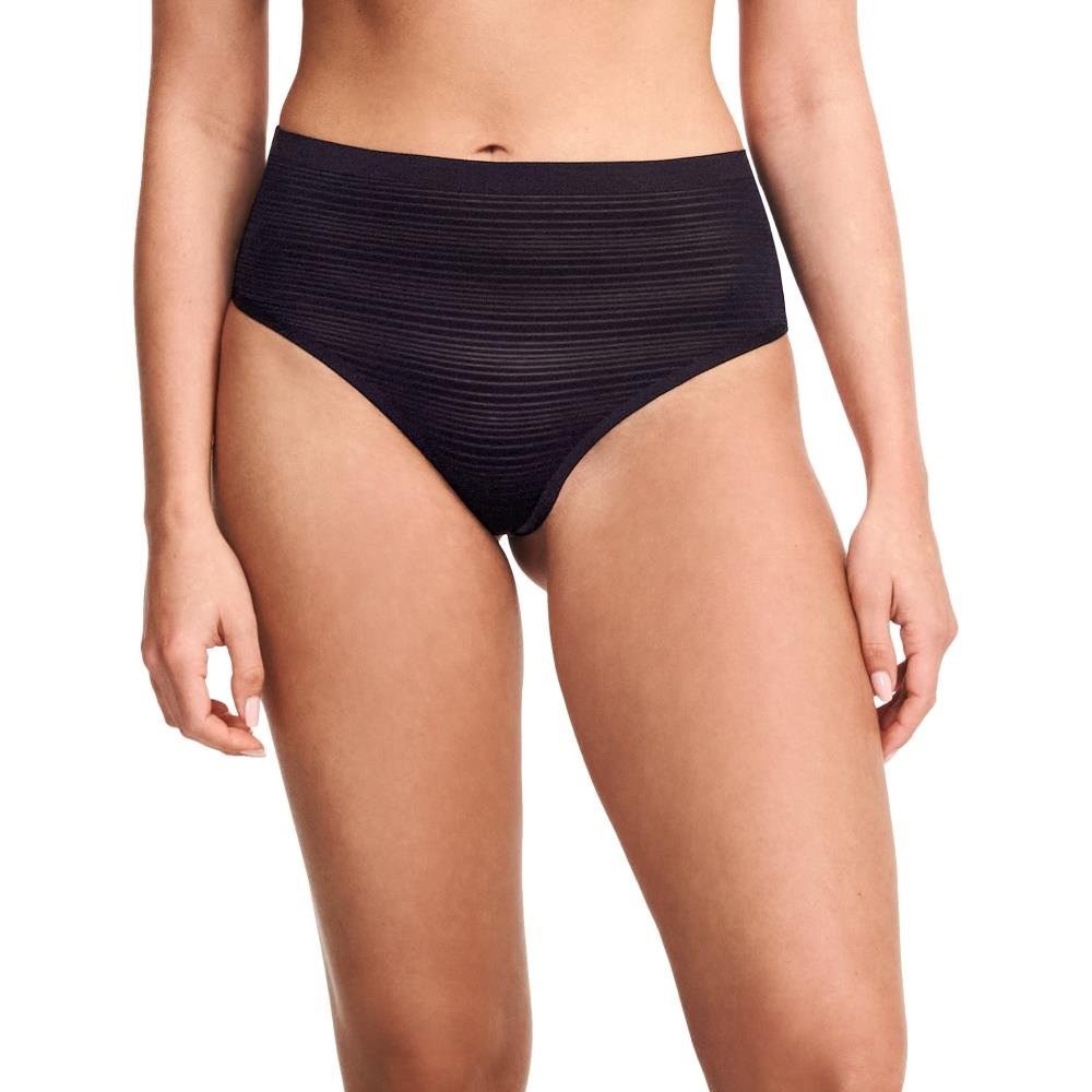 【Chantelle Lab】透氣涼感無痕丁字內褲>黑色(20D90_011)【Soft Stretch Stripes】