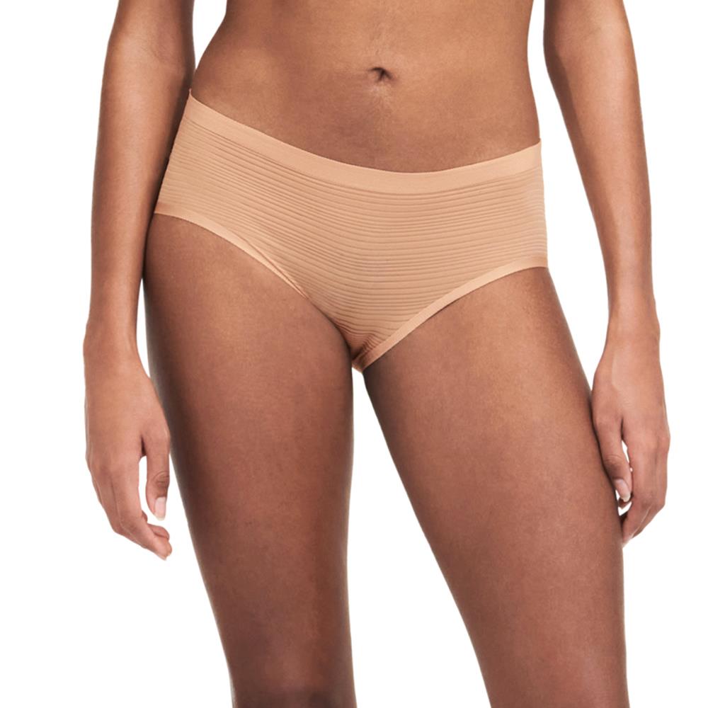 【Chantelle Lab】透氣涼感無痕四角內褲>絲光膚(20D40_00Q)【Soft Stretch Stripes】