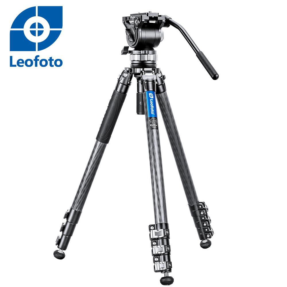 Leofoto徠圖 LVM324C+BV15扳扣碳纖維4節三腳架含油壓雲台