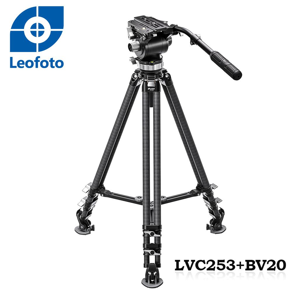 Leofoto徠圖 LVC253C+BV20碳纖維3節三腳架含油壓雲台