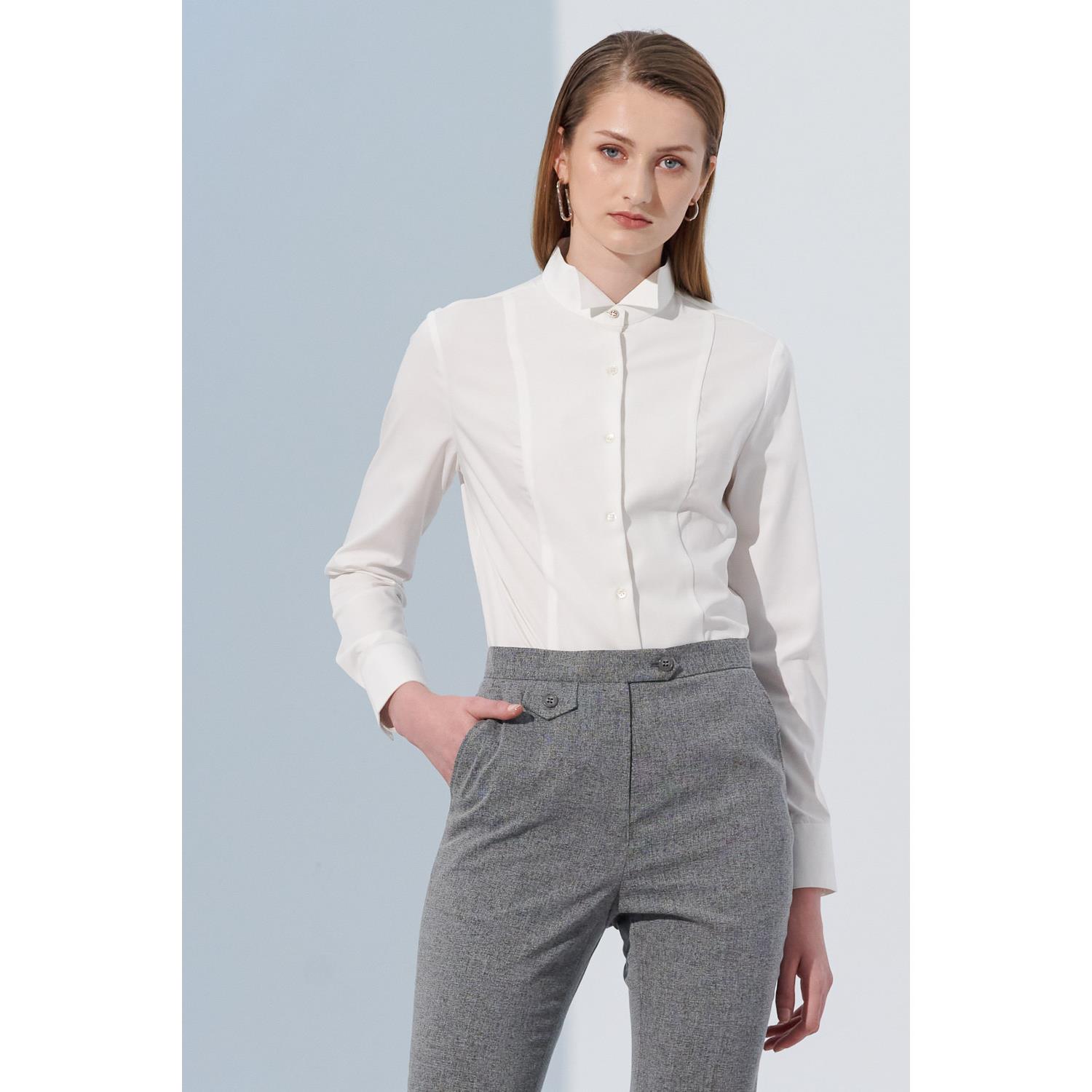SST&C 白色禮服領修身女裝襯衫 | 7562304005 (outlet)