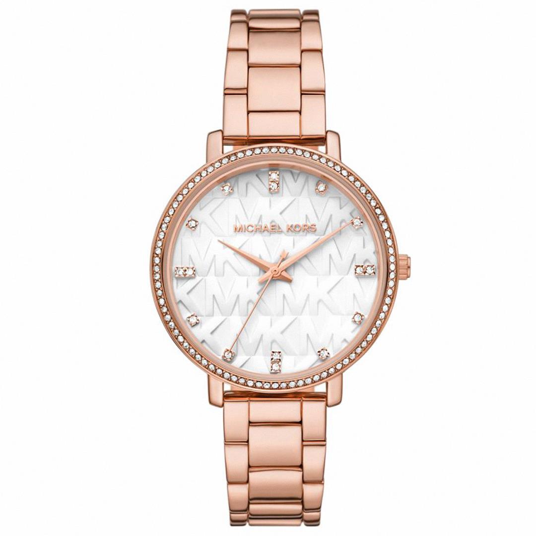 【活動價! 限時78折!】MK Michael Kors Pyper 柔和典雅不鏽鋼腕錶/玫瑰金x白面 MK4594 公司貨保固 熱賣中!