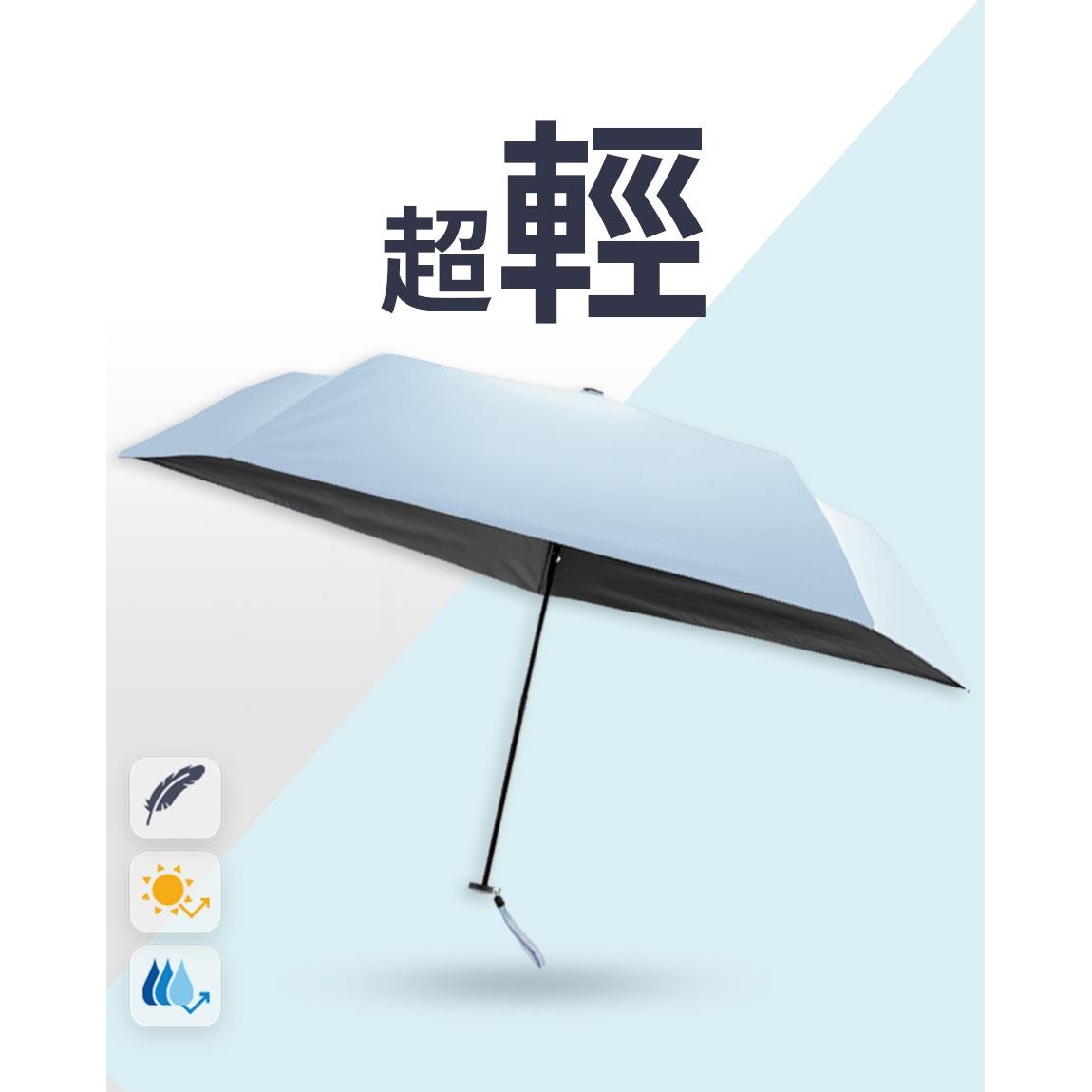 【三花 Sun Flower】超輕量折傘-輕水藍  (型號：UB55018)