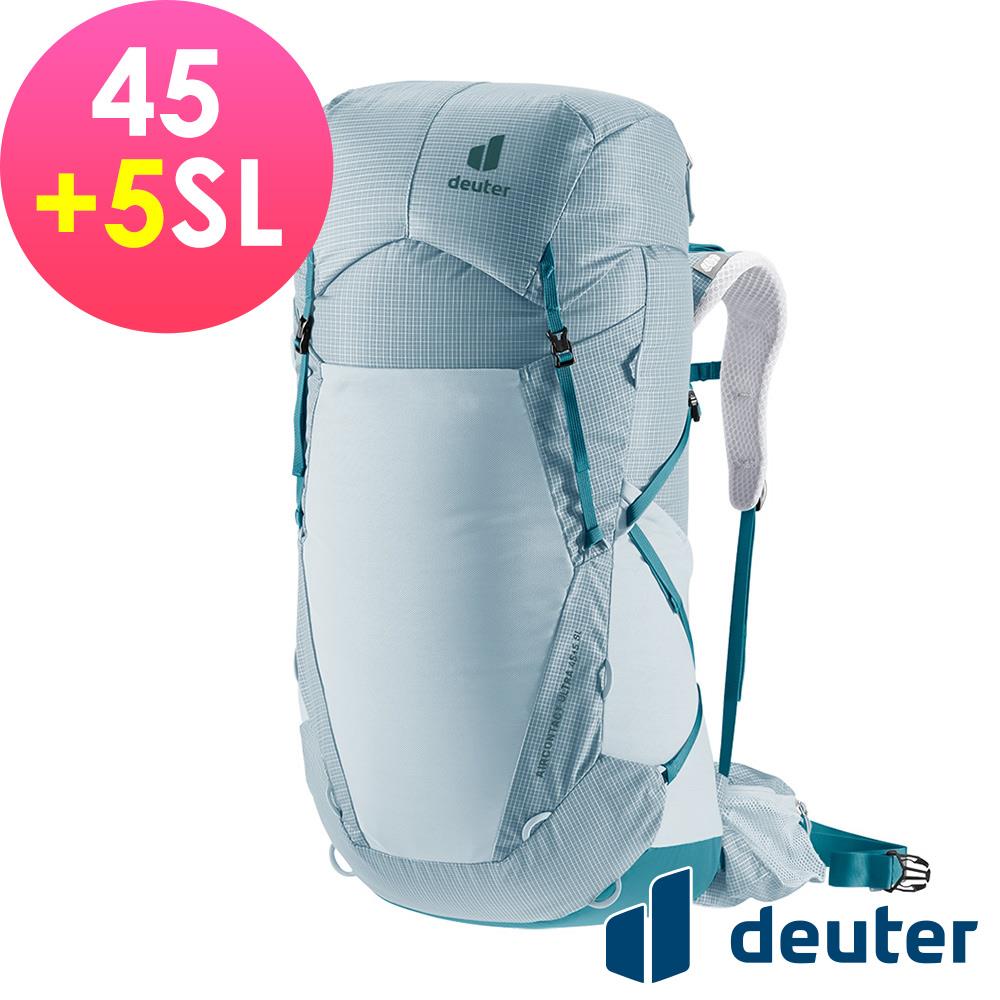 【deuter 德國】AIRCONTACT ULTRA拔熱式透氣背45+5SL(3360022水藍/輕量登山包/女性窄肩款)