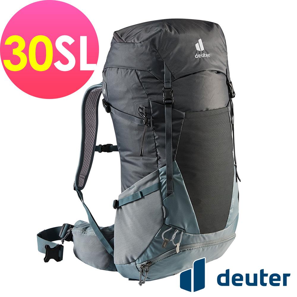 【deuter 德國】 FUTURA透氣網架登山背包/女性窄肩款30SL(3400721黑水藍)