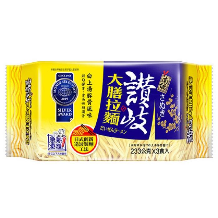 【南僑讚岐】大膳拉麵（白上湯豚骨風味）(233gx3食入／盒)