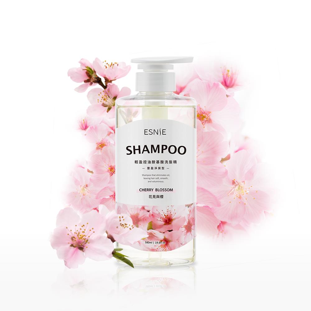 【Esnie伊絲妮】輕盈控油胺基酸洗髮精_花見與櫻-580ml