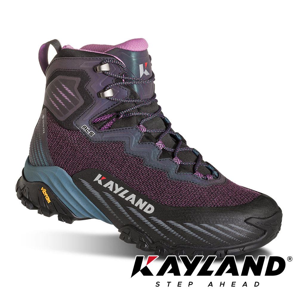 【義大利Kayland】女款Gore-Tex防水中筒登山健行鞋(KL-018022495黑紫/防水鞋/越野鞋)