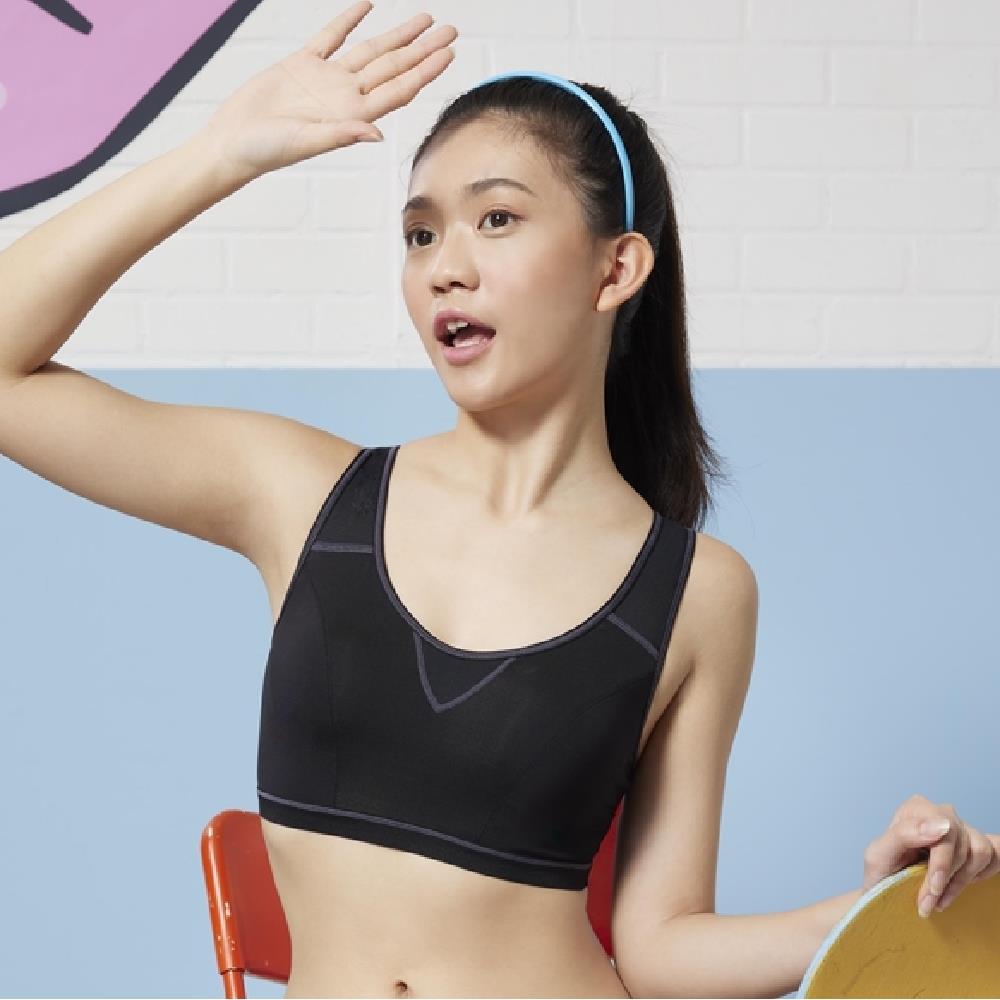 嬪婷-FTC運動 M-3L運動背心(好搭黑) 冰涼紗-BT1022B2