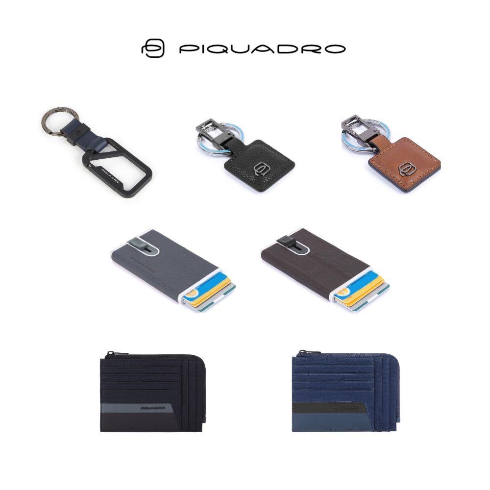 真皮卡片夾/鑰匙圈-RFID防盜-多款任選-Piquadro皮亞諾