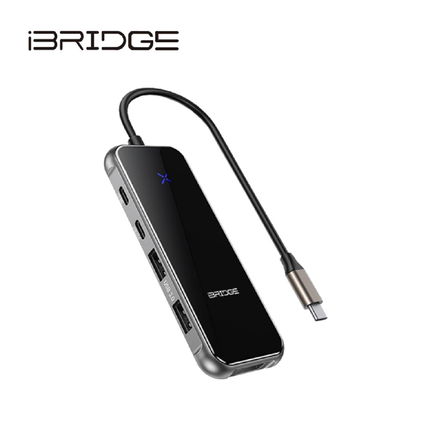 【ｉＢＲＩＤＧＥ】８合１多功能４Ｋ轉接器(IBH003(Type-CHub))