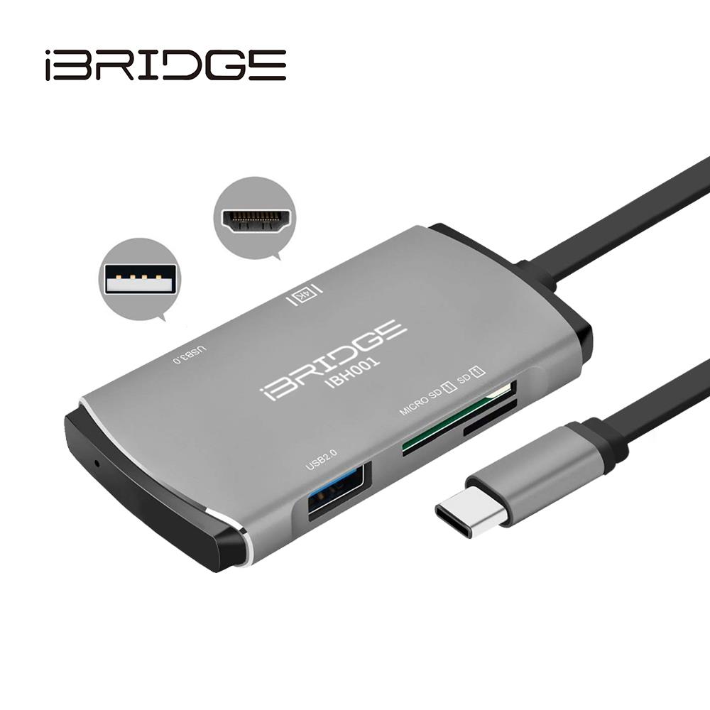 【iBRIDGE】5合1多功能4K轉接器(IBH001 (Type-C Hub))