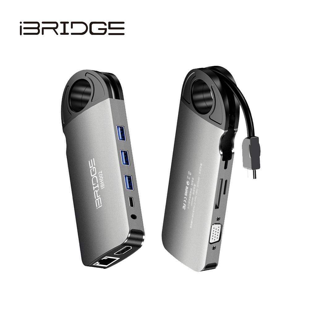 【ｉＢＲＩＤＧＥ】１０合１多功能４Ｋ轉接器(IBH002(Type-CHub))