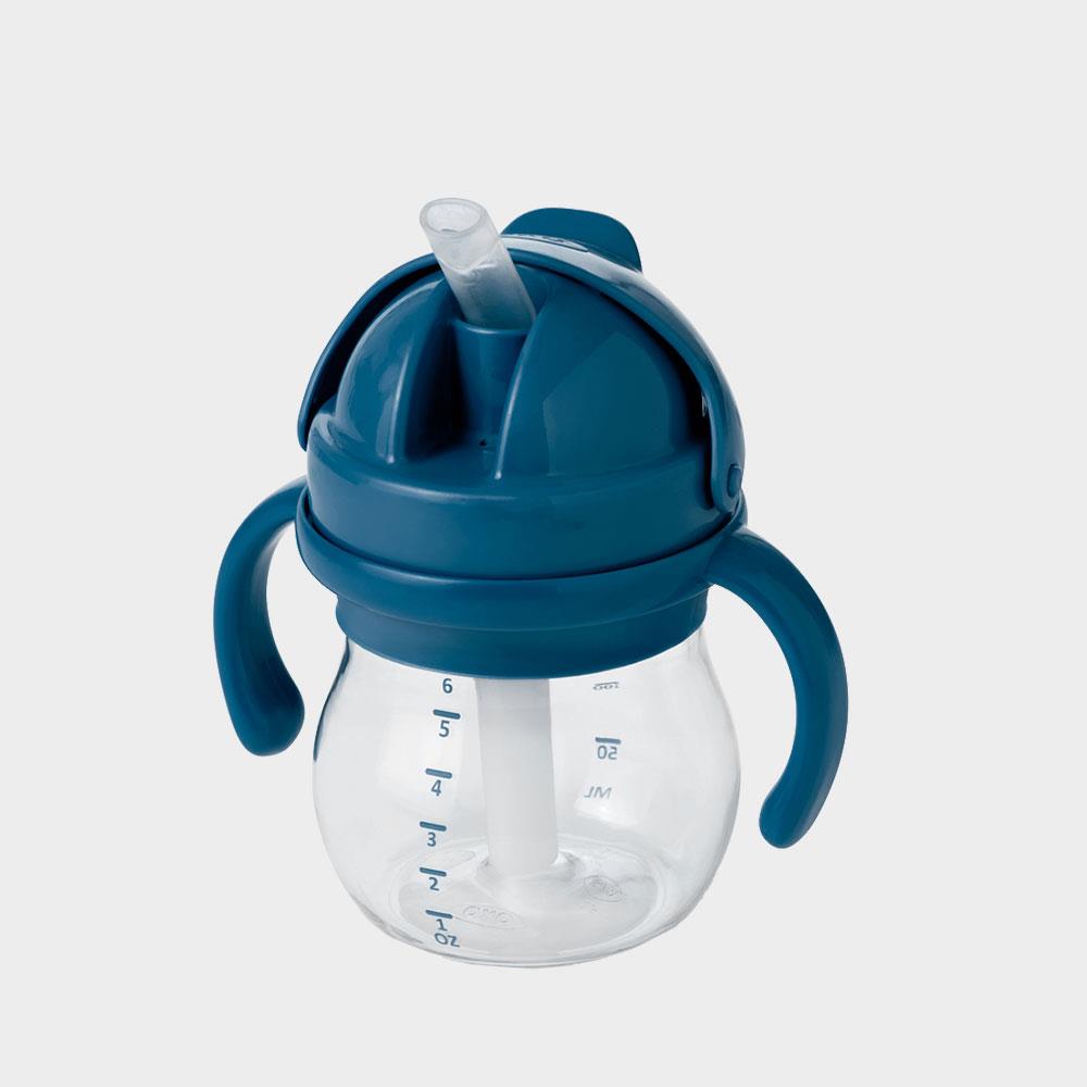 OXO TOT 寶寶握吸管杯-海軍藍