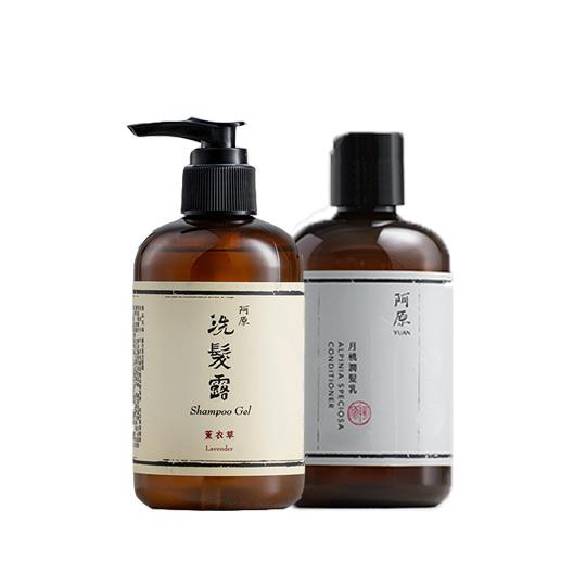 【阿原YUAN】洗髮露250ml(檸檬/薰衣草)+月桃潤髮乳250ml