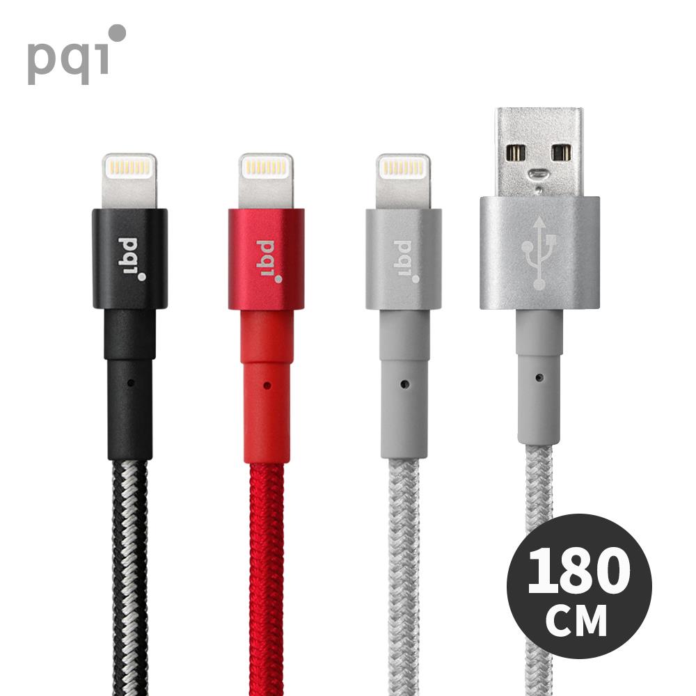 【PQI】蘋果充電編織線180cm(i-Cable/UltimateToughness/USBtoLightning))