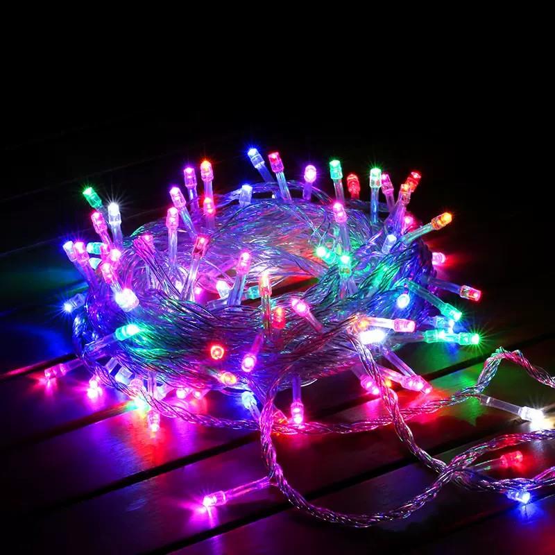 LED 100燈串附IC閃爍-藍白/彩光/暖白(USB)