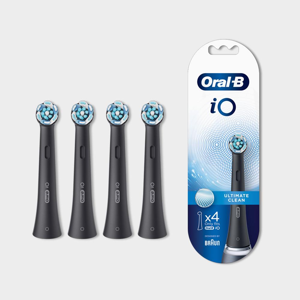 Oral-B iO微震清潔刷頭4入-黑色