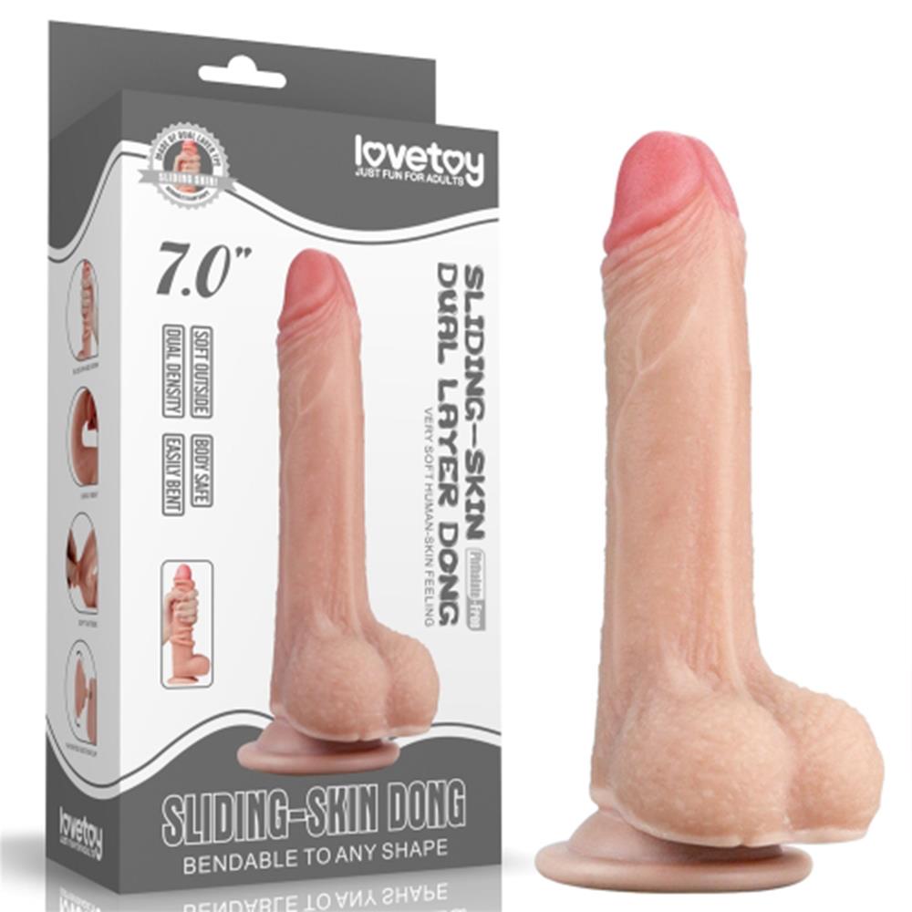 lovetoy 「超真實包皮觸感」膚色擬真假屌 強力吸盤可拆洗-多種尺寸供你選擇 (LV317001/LV317002/LV317004)