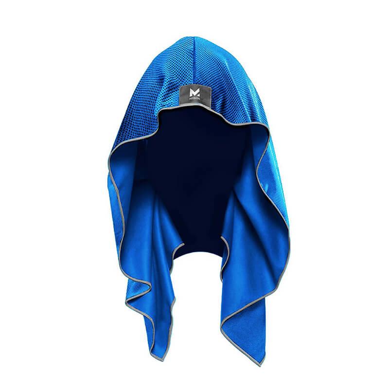【Mission】美國水冷瞬涼連帽運動巾- Hoodie Towels 藍