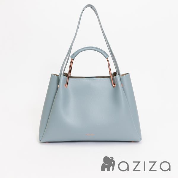 【aziza】NIRI時尚提把手提肩背包-薄暮藍(AZAXA005A04LE3)