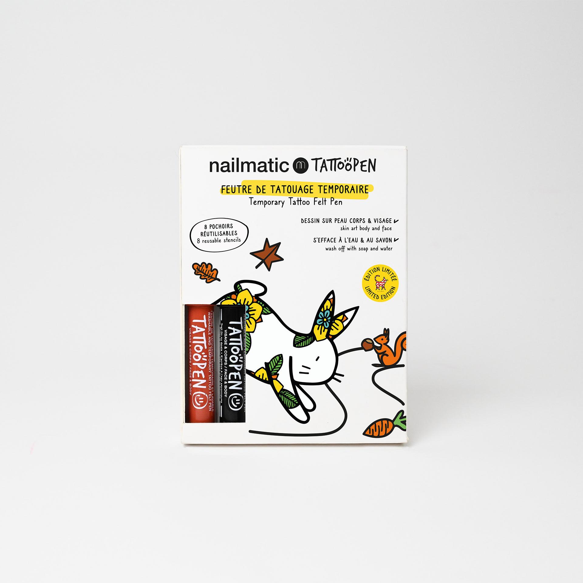 nailmatic TATTOO 限量版彩繪紋身筆兩入組-小兔子