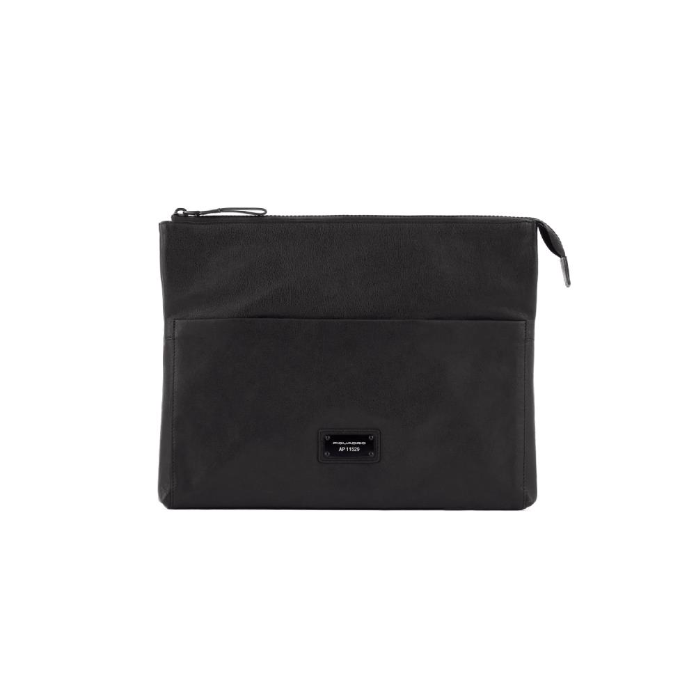 手拿包推薦 真皮隨身小包 適用12.9吋 iPad Pro AC5667AP-黑色-Harper系列-義大利Piquadro皮亞諾