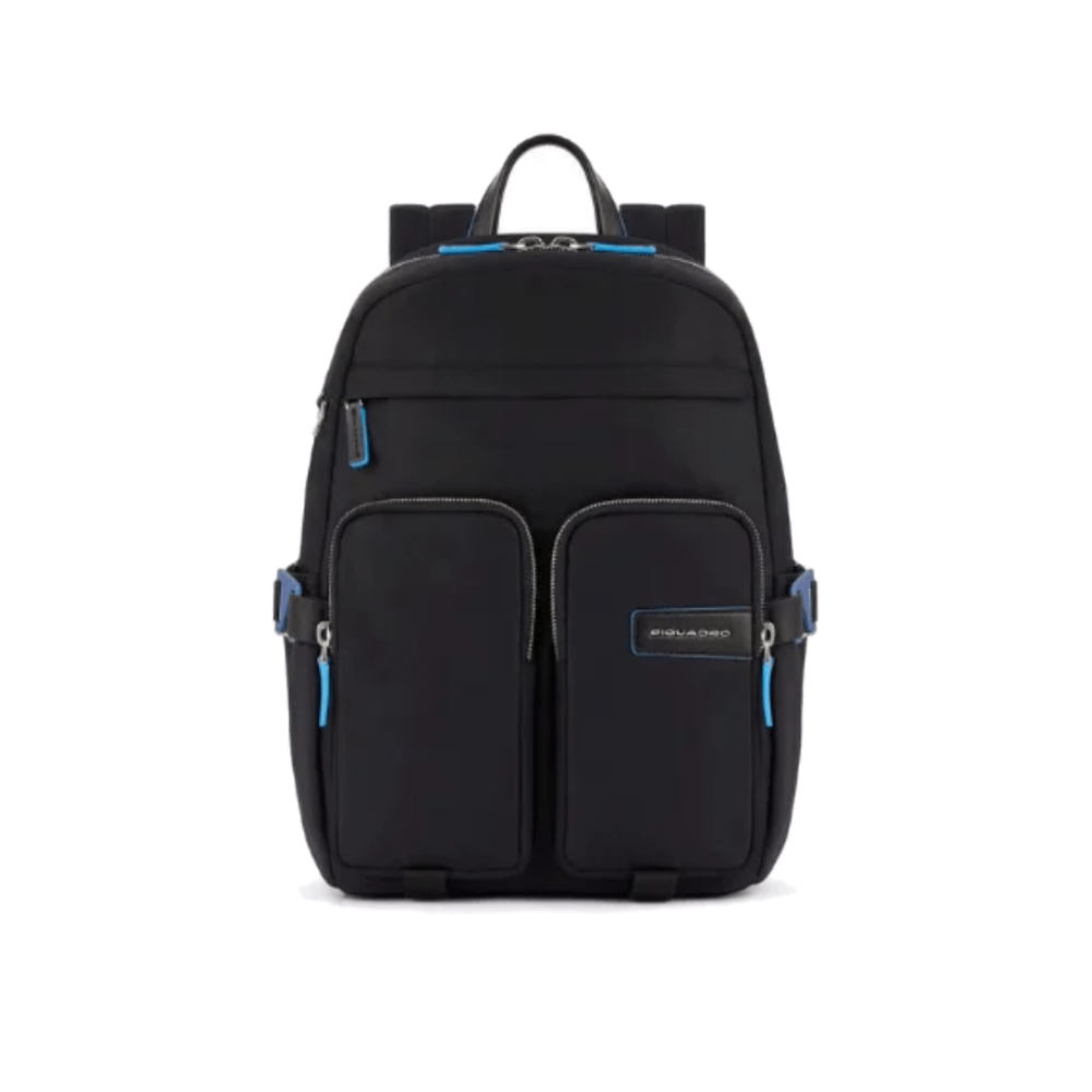 輕量尼龍後背包 適用14吋筆電 行李箱拉桿套 CA5699RY-黑藍兩色-Ryan系列-義大利Piquadro皮亞諾