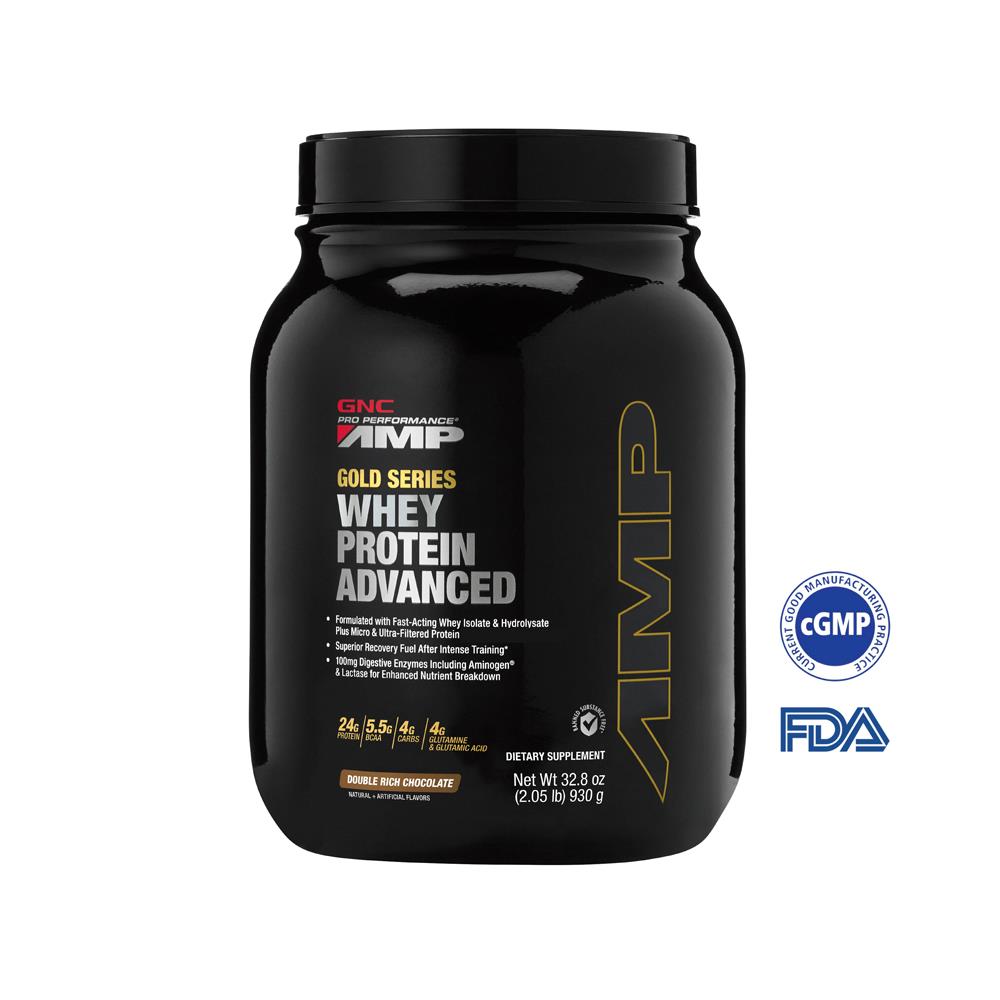 PRO PERFORMANCE®AMP 黃金系列-巧克力高級乳清蛋白粉 (商品效期 2026/3/12)｜GNC PRO PERFORMANCE® AMP Gold Advanced Whey Protein - Rich Chocolate