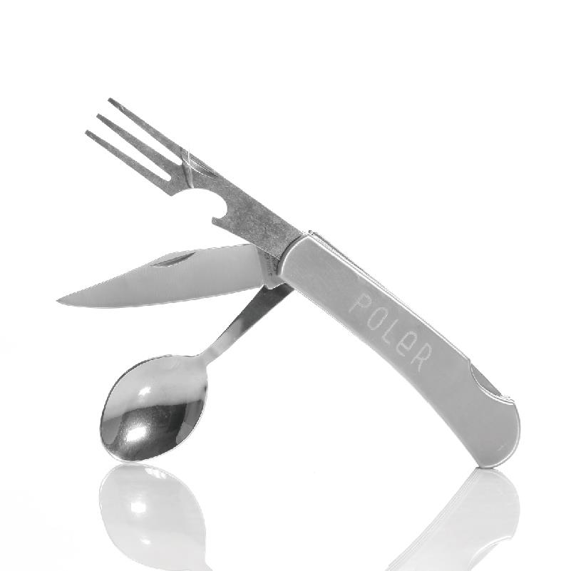 POLER HOBO KNIFE 隨身收納可拆三件式鋼刀叉餐具組