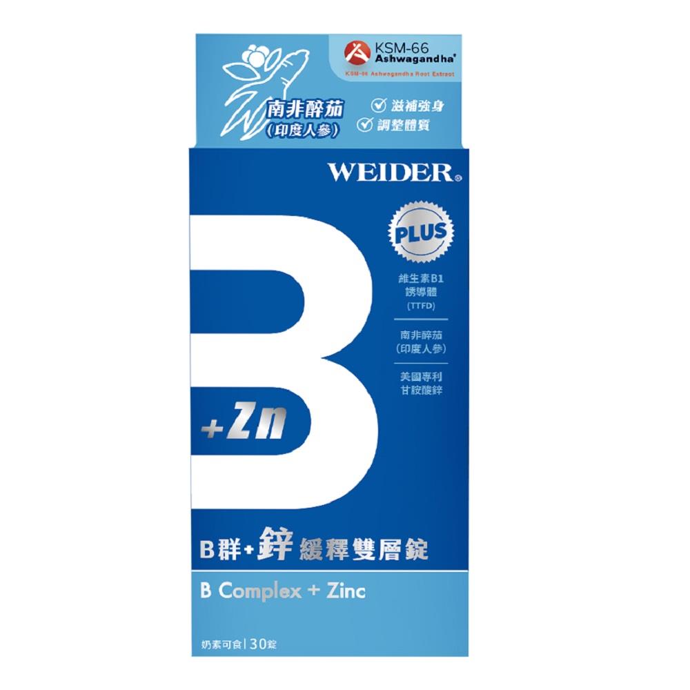 【威德】威德B群 鋅緩釋雙層錠(３０粒／盒)