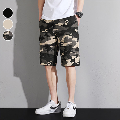 男短褲 韓版工裝迷彩休閒中大尺碼素面街頭五分褲工作短褲 現 預【NZ713016】