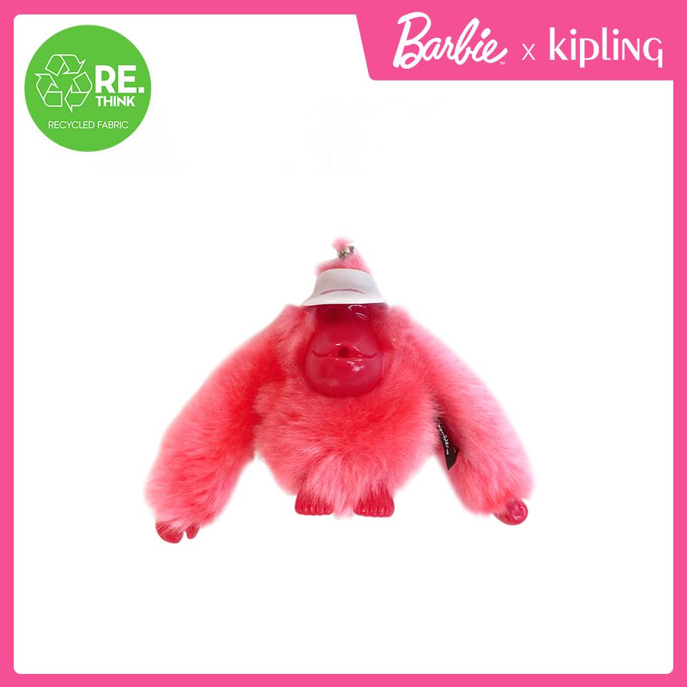 Kipling x BARBIE俏麗芭比粉芭比小猴子吊飾-BARBIE MONKEY