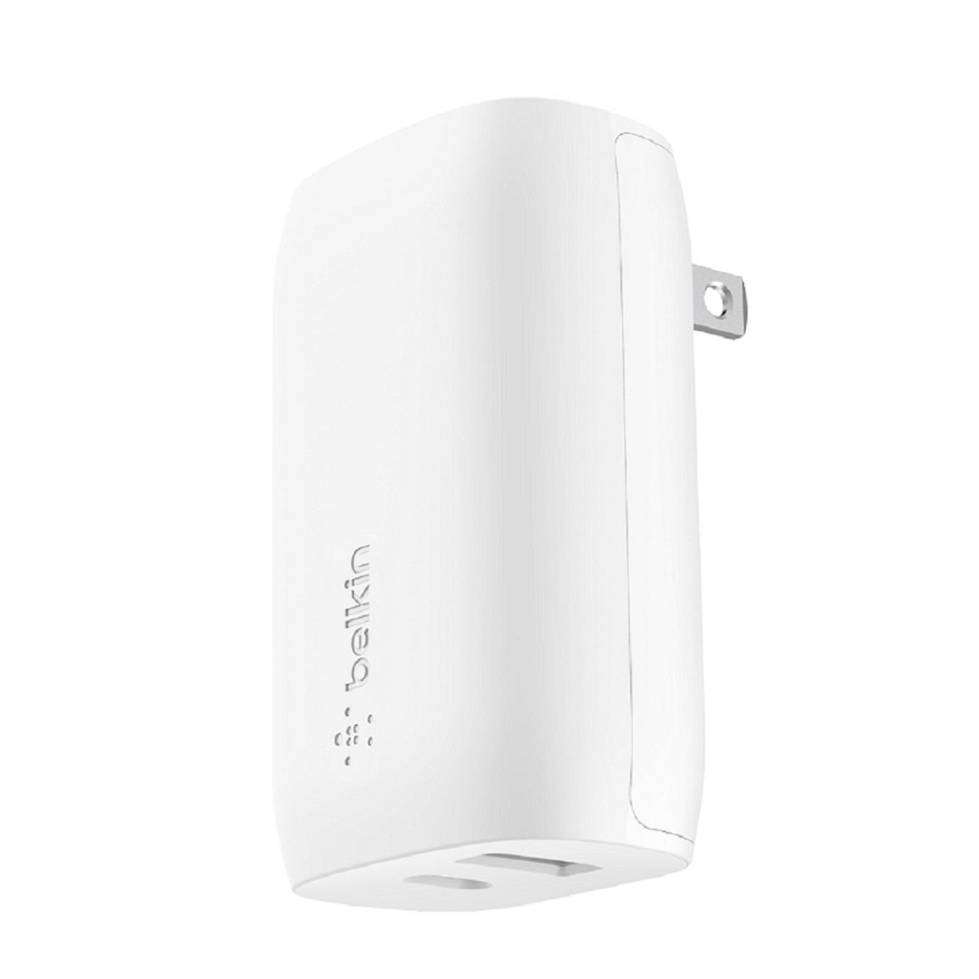 【Belkin】貝爾金37W雙端口快速充電器((WCB007dqWHJP) (USB-C + USB-A))