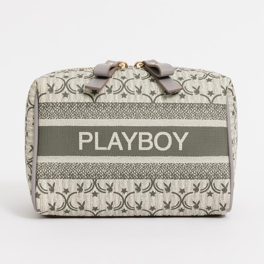 ⚡夏季應援 BIG SALE｜PLAYBOY-Miss bunny系列 化妝包-灰色(531-0313-05-4)