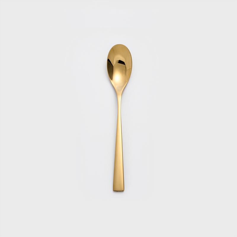 歐式 金陵典雅 13.5cm 不銹鋼小匙│亮金