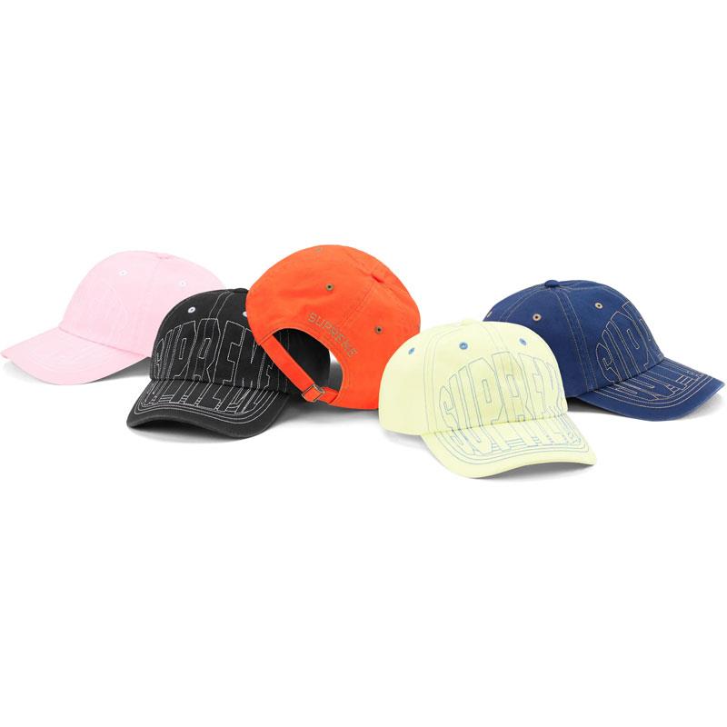 SUPREME SS23 Visor Stitch 6-Panel 六分割帽(藍色)