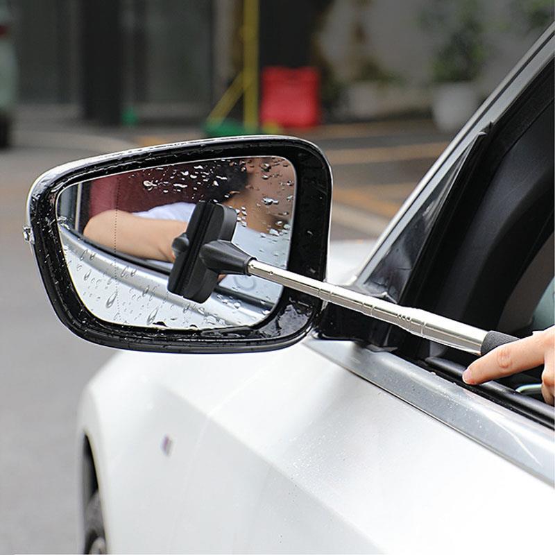 伸縮汽車後照鏡雨刮器 超長伸縮 刮水器 可伸縮雨刷 擦窗器 玻璃刮 刮水刀【AH0418】《約翰家庭百貨