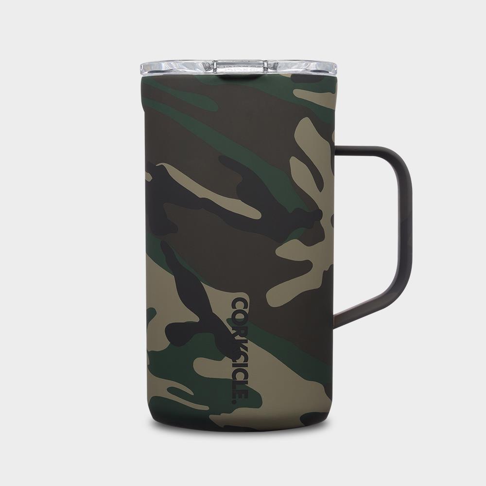 CORKCICLE 三層真空咖啡杯 650ML-綠迷彩