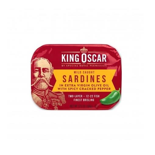 King Oscar 奧斯卡國王橄欖油迷你沙丁魚（墨西哥辣椒）106g