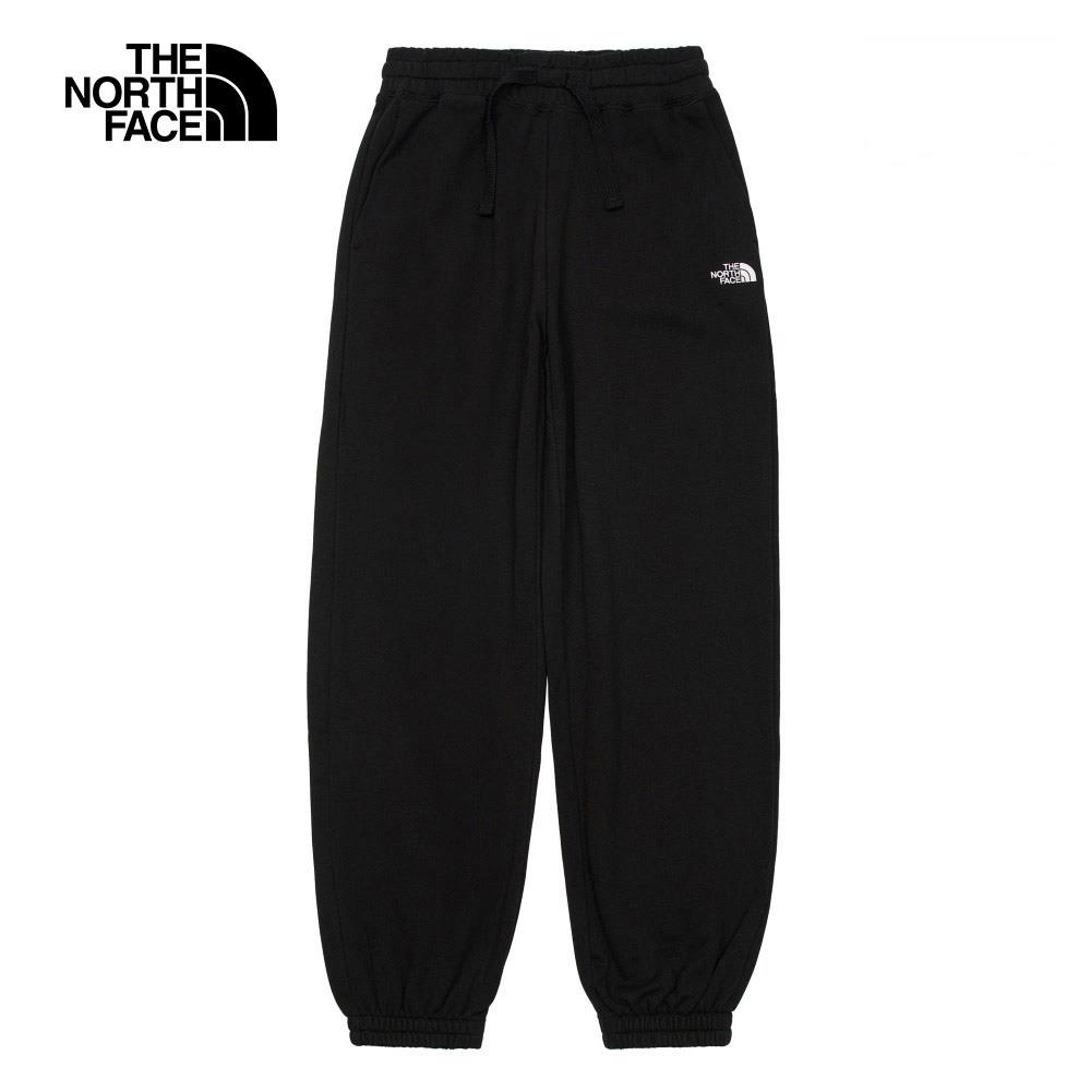 The North Face北面女款黑色純棉抽繩運動休閒褲｜86QBJK3