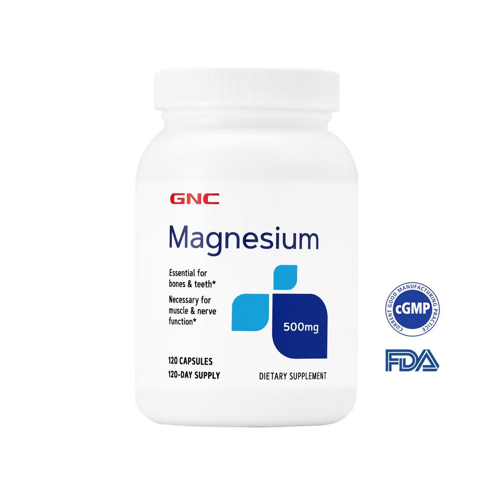 放鬆情緒幫助入睡 鎂(120粒/瓶)｜GNC Magnesium (Vegetarian- 120 Tablets)