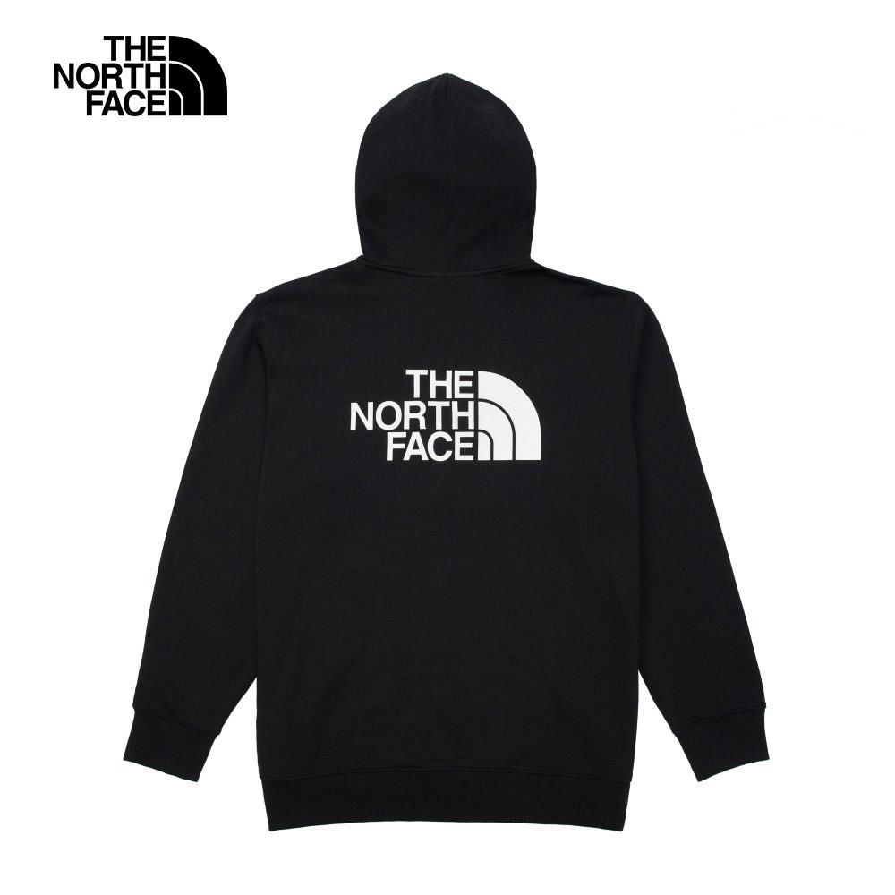The North Face北面男女款黑色純棉舒適透氣LOGO連帽外套|83ORJK3